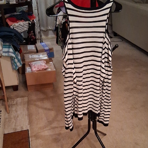 Alexander Wang Navy and White Striped Long Sleeve Top - Picture 5 of 5